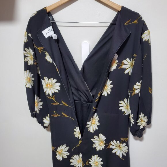 JOSEPH RIBKOFF Multi Floral & Polka Dot Dress Faux Wrap Knee Length Women's 12 - Picture 10 of 16